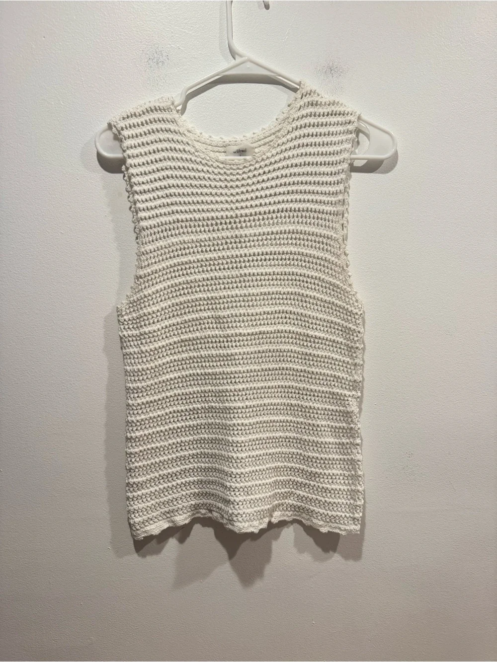Wilfred Ivory Crochet Peek Top